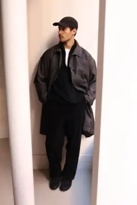 Still By Hand – Corduroy straight pants PT03263OS – BLACK — photo 2