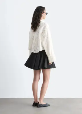 Blouse jacquard décontractée - Blanc — photo 5