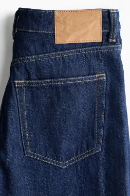 Wide High Jeans - Bleu denim foncé — photo 5