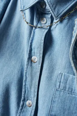 La chemise en jean - Bleu clair — photo 3