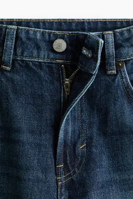 Wide Regular Waist Jeans - Bleu denim foncé — photo 5
