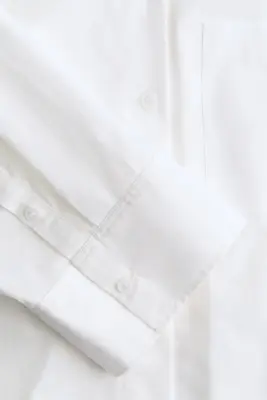 Chemise courte en popeline - Blanc — photo 2