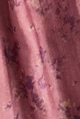 Robe dos nu avec liens à nouer - Rose ancien/fleuri — photo 4