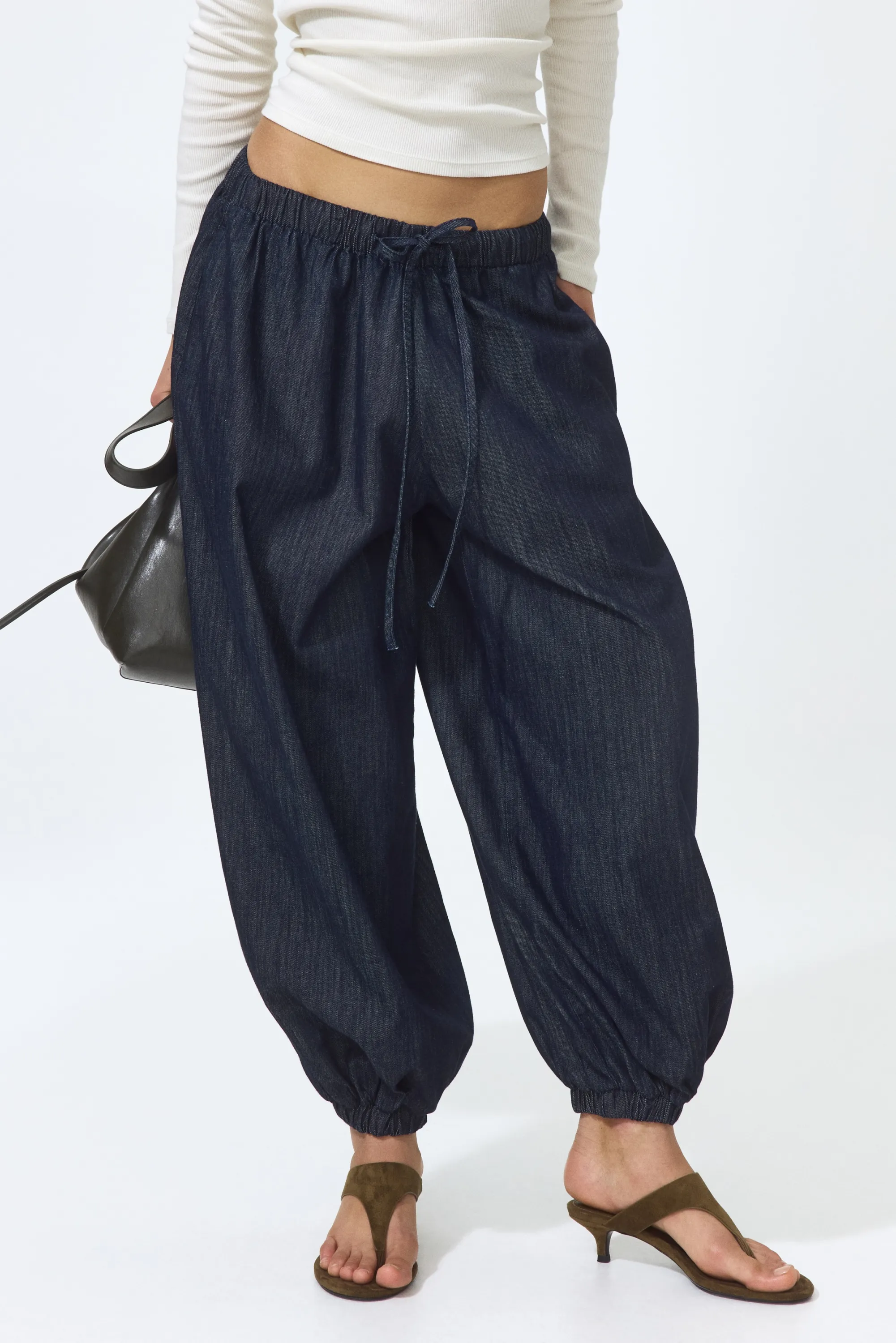 Pantalon ballon en denim - Bleu denim foncé