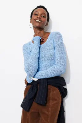 Pull en maille dentelle Femme — photo 2