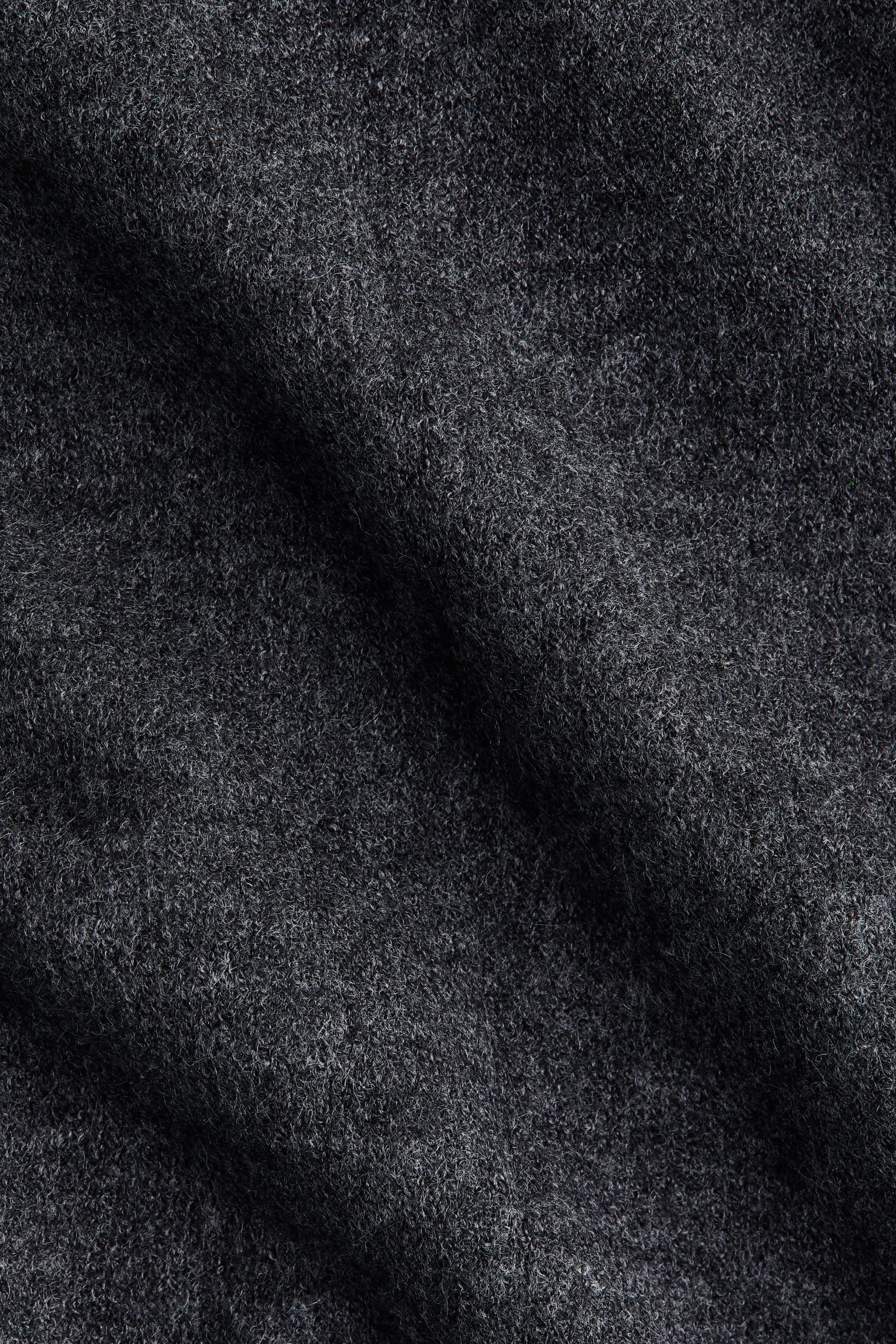 Cape en maille épaisse - Gris foncé chiné
