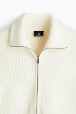 Gilet zippé Regular Fit - Blanc — photo 4