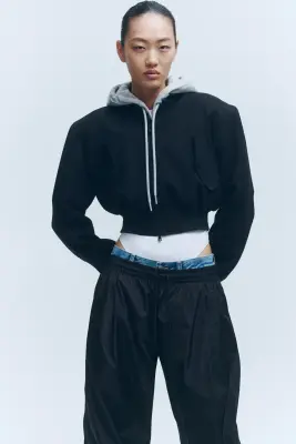 Pantalon de survêtement en nylon - Noir — photo 2