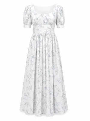 Lacey Maxi Dress - Blue Toile de Jouy Birds — photo 5