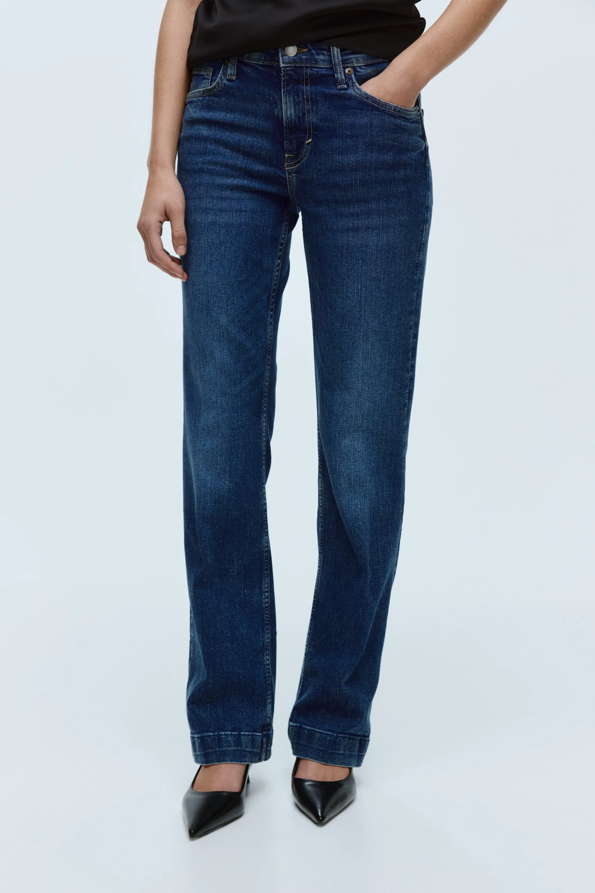 Bootcut Regular Jeans - Bleu denim