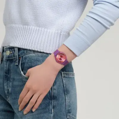 Montre Swatch Skin SS08V108 - SWEET STRAWBERRY DREAM — photo 4