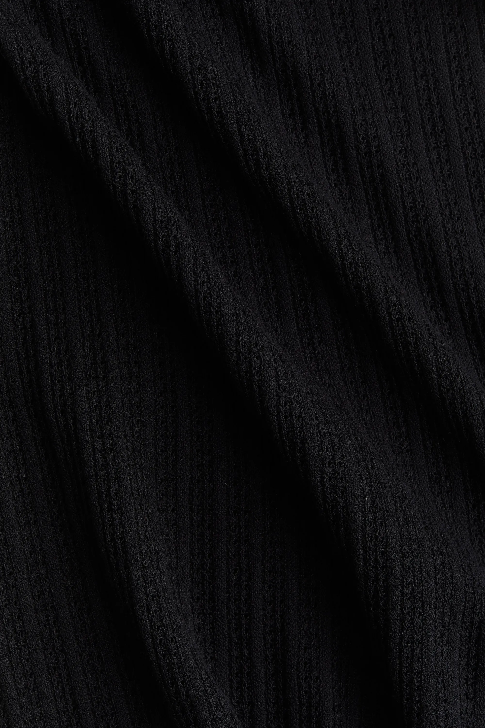 Robe maxi à motif ajouré - Noir
