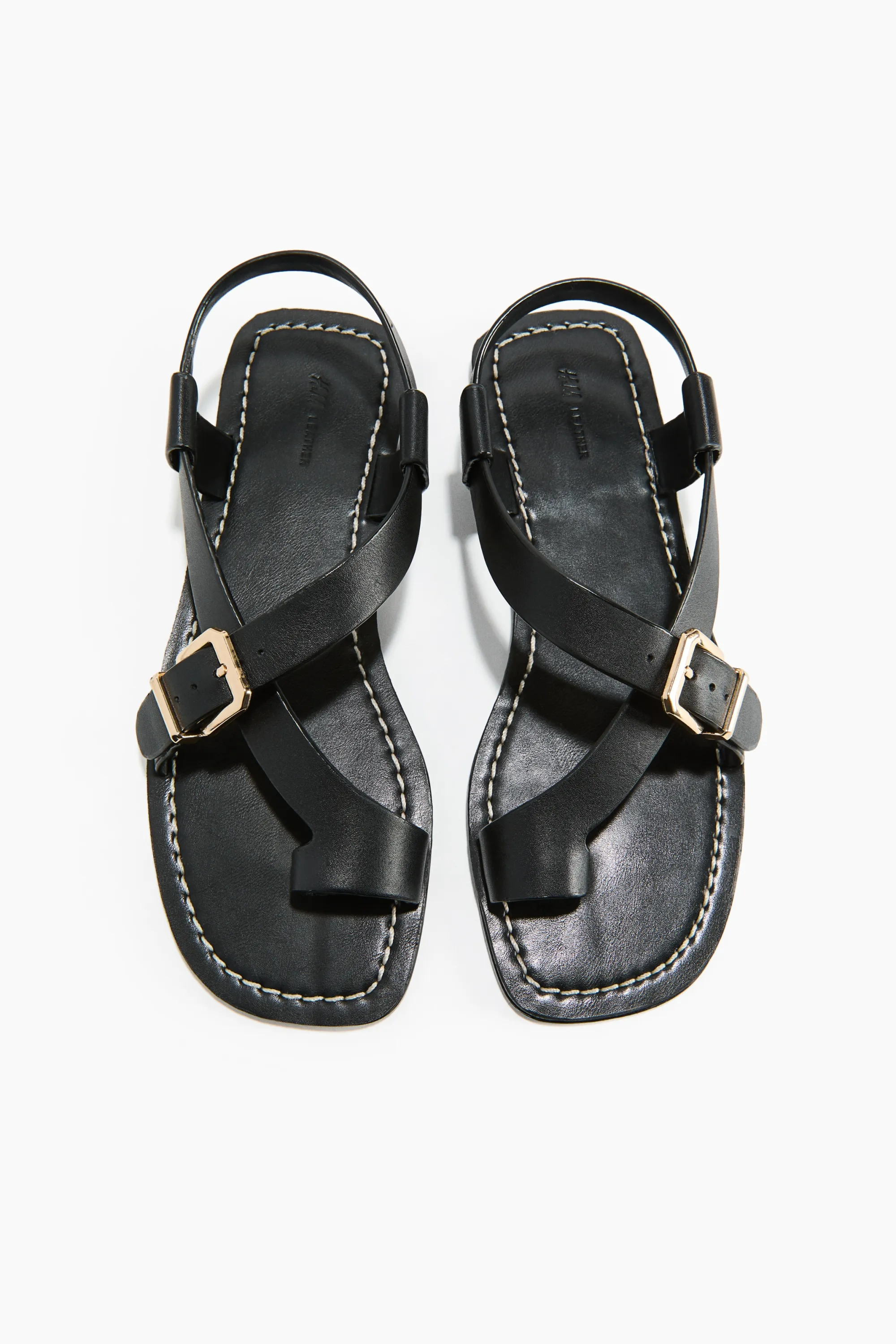 Sandales en cuir - Noir