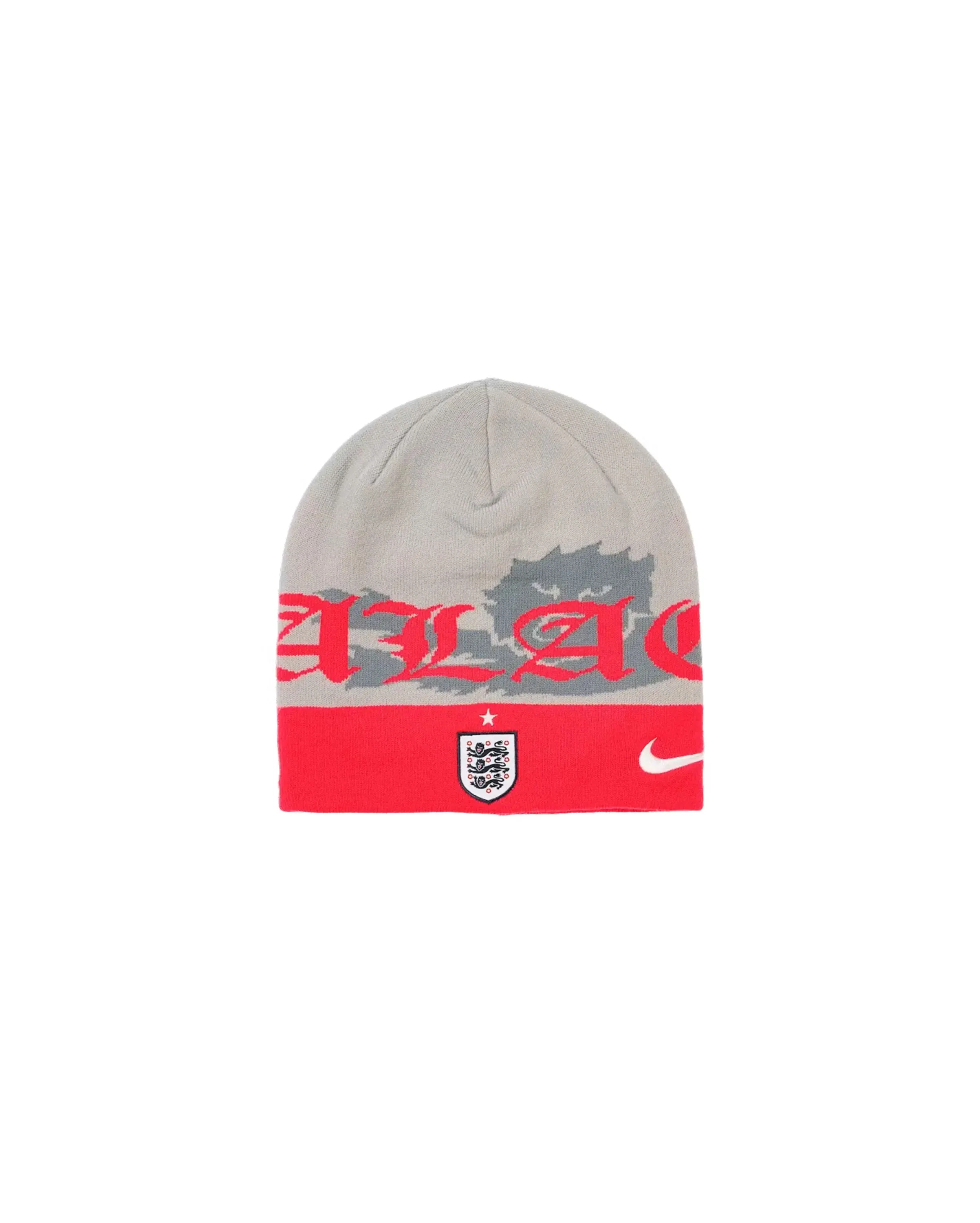Palace England Uncuffed Beanie Pewter Grey