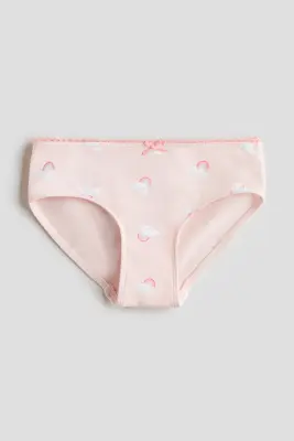 5-pack cotton briefs - Rose clair/bleu clair — photo 1