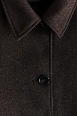 Veste courte en feutre - Marron foncé — photo 4