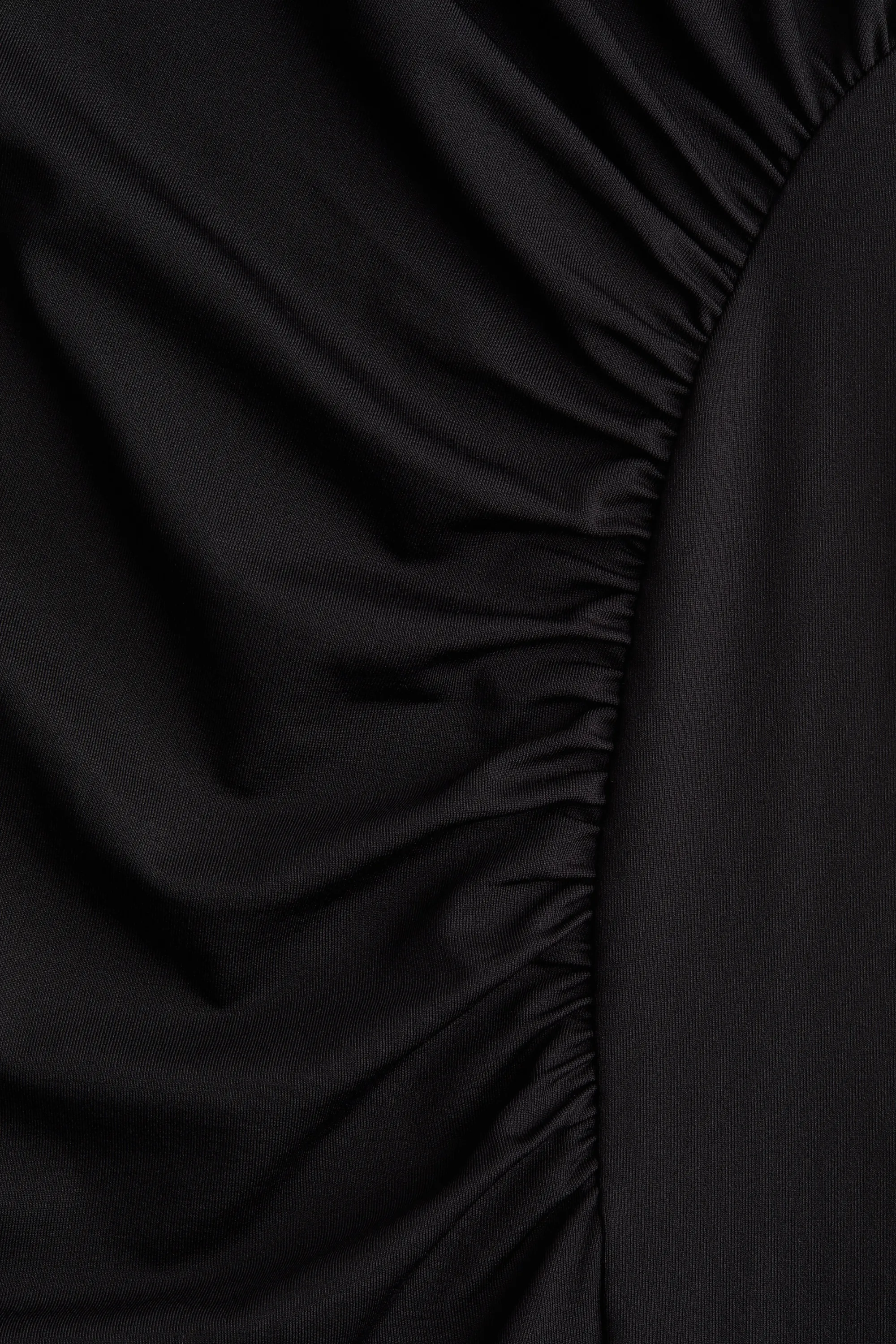 Robe moulante à effet drapé - Noir