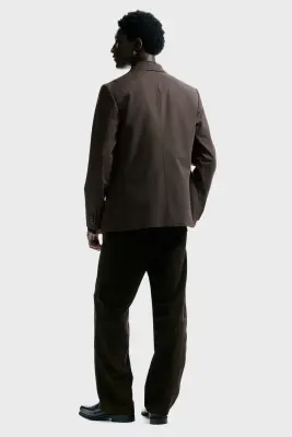 Veste Regular Fit à fermeture croisée - Marron/rayures tennis — photo 4