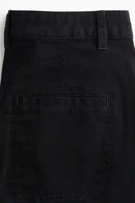 Pantalon barrel en coton - Noir — photo 3