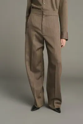 PANTALON JOCELYN MARRON/PARME — photo 3