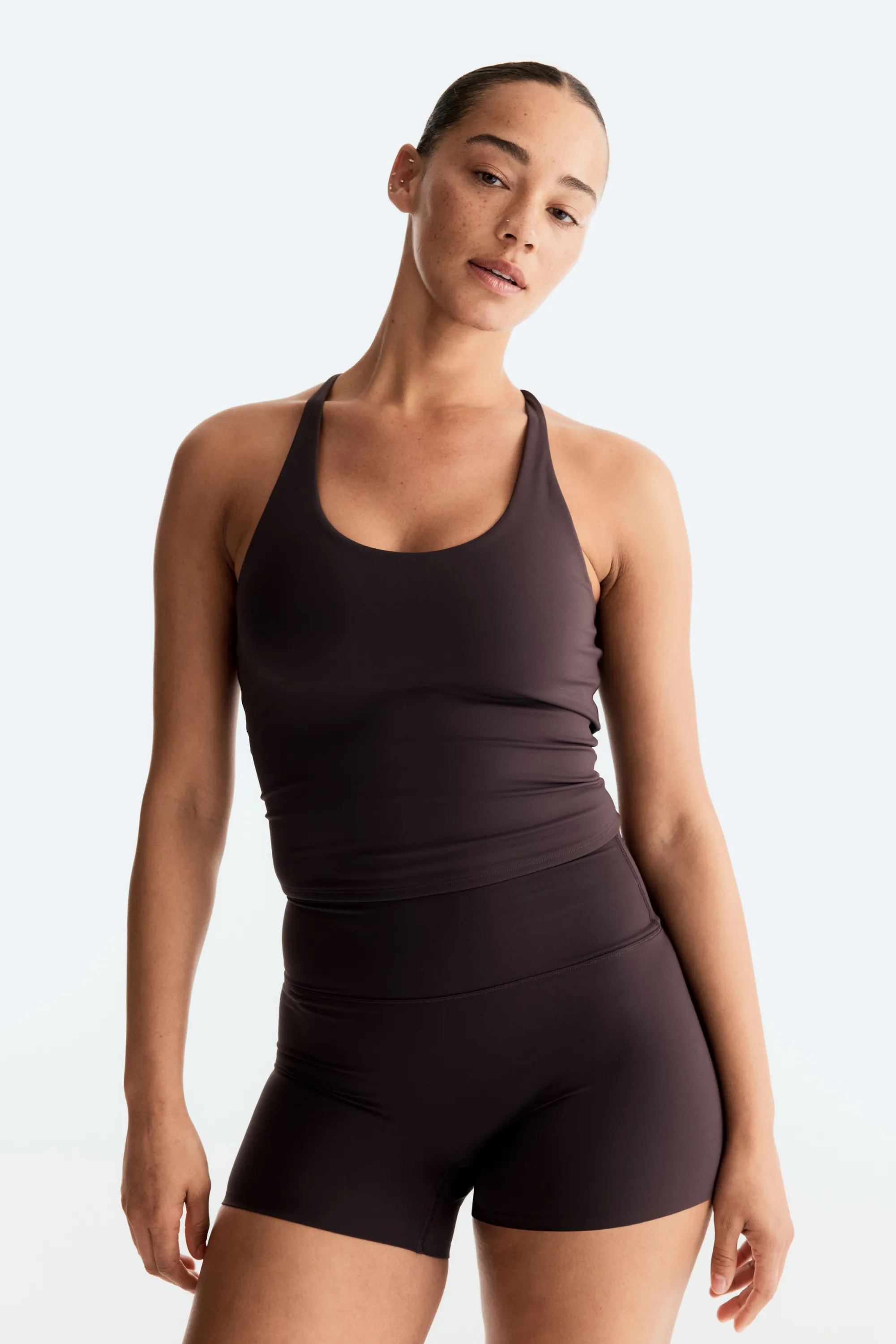 Short de sport moulant SculptMove™ - Prune