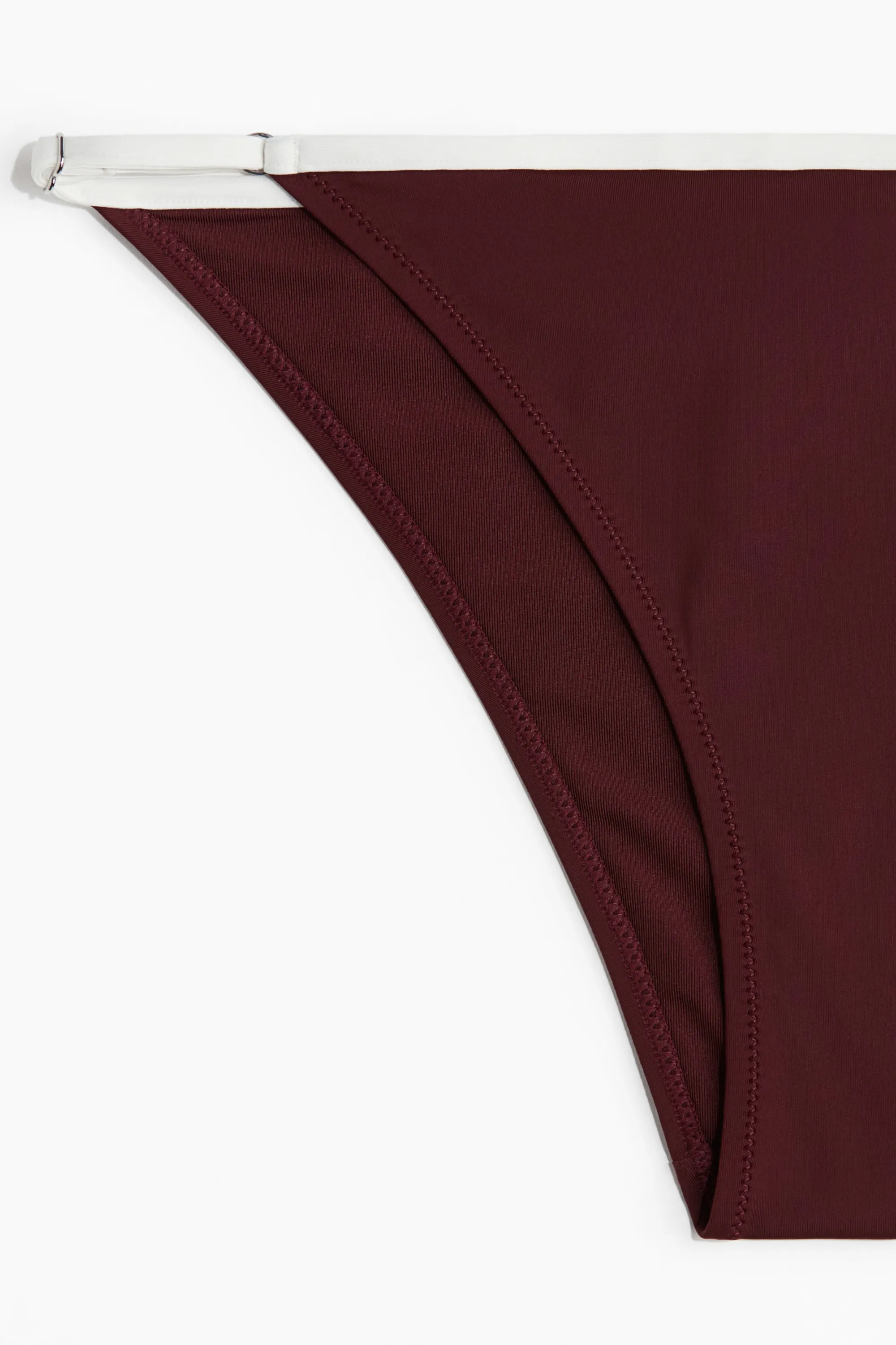 Bas de maillot Cheeky Tanga - Bordeaux/blanc