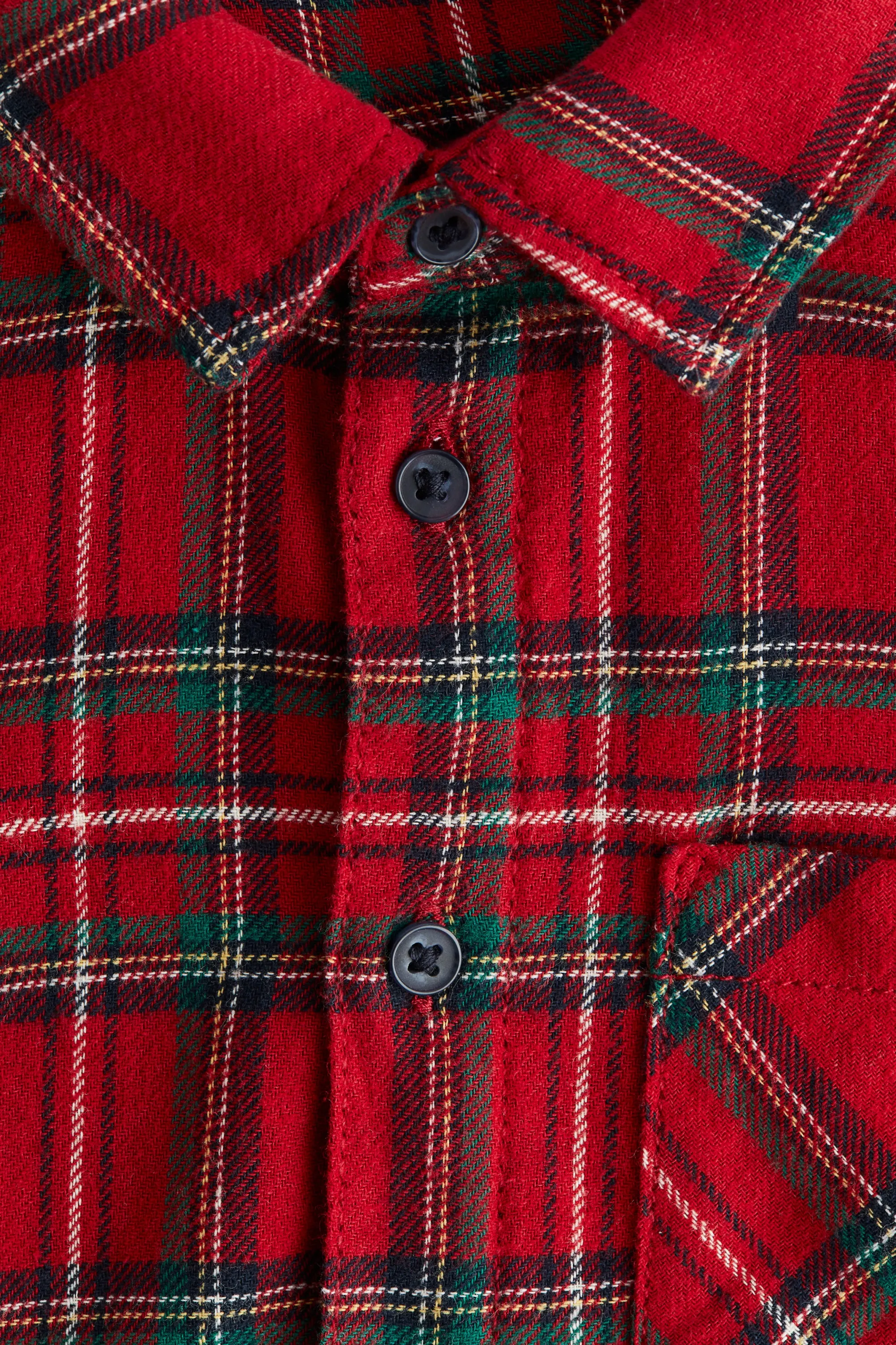 Chemise en flanelle de coton - Rouge/carreaux