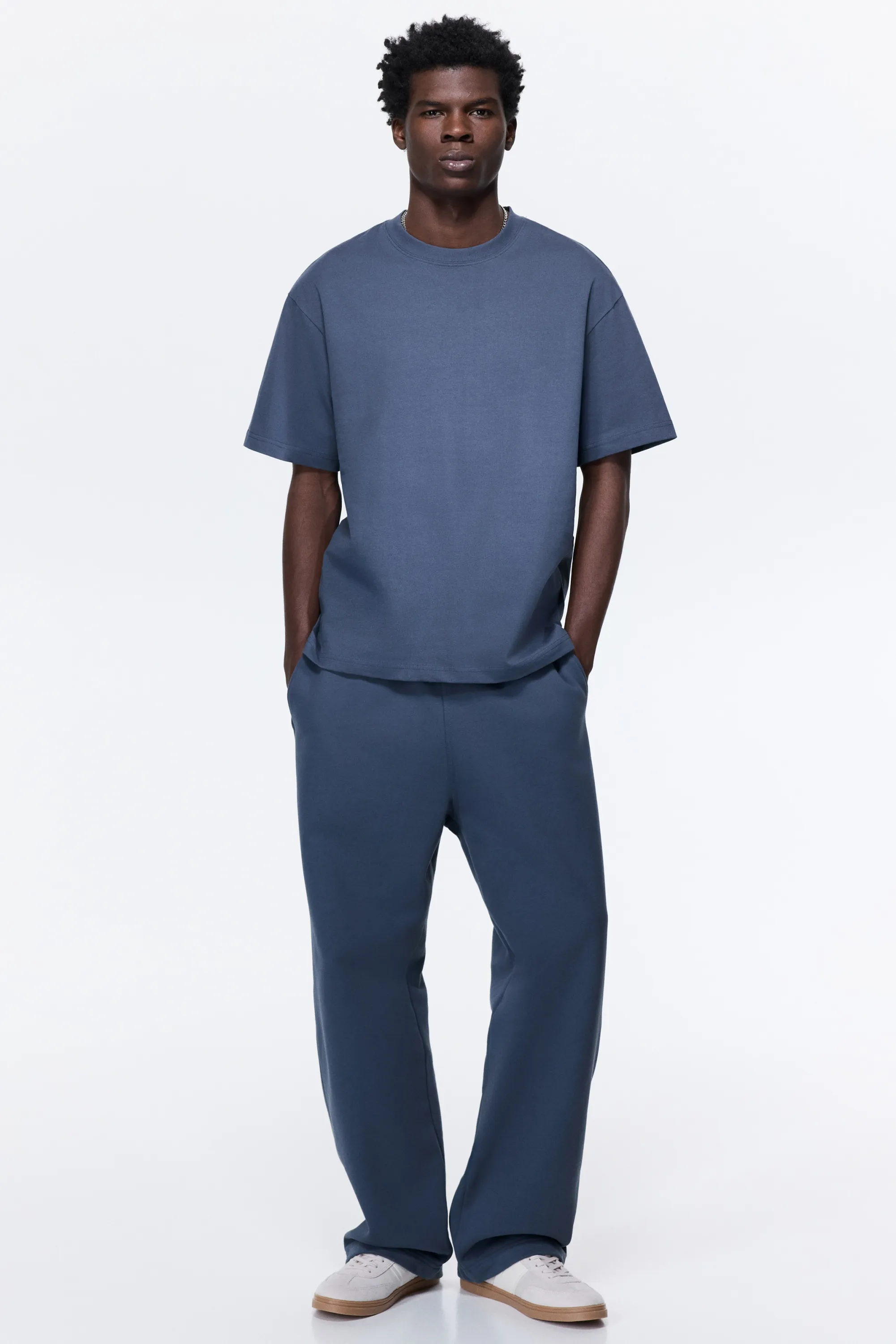 T-shirt Relaxed Fit - Bleu ancien