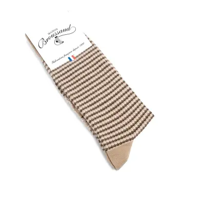 Chaussettes les mailles fantaisies Beige — photo 2