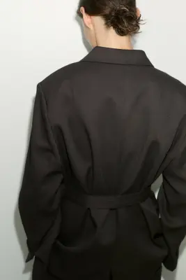 Blazer croisé - Marron foncé — photo 3