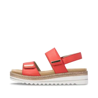 Sandales Remonte D0Q59-33 Rouges - Velcro Grande Pointure Femme — photo 2