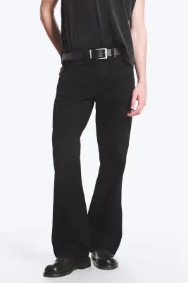 Jean bootcut décontracté taille mi-haute Mercury - Black Rinse - Noir — photo 1