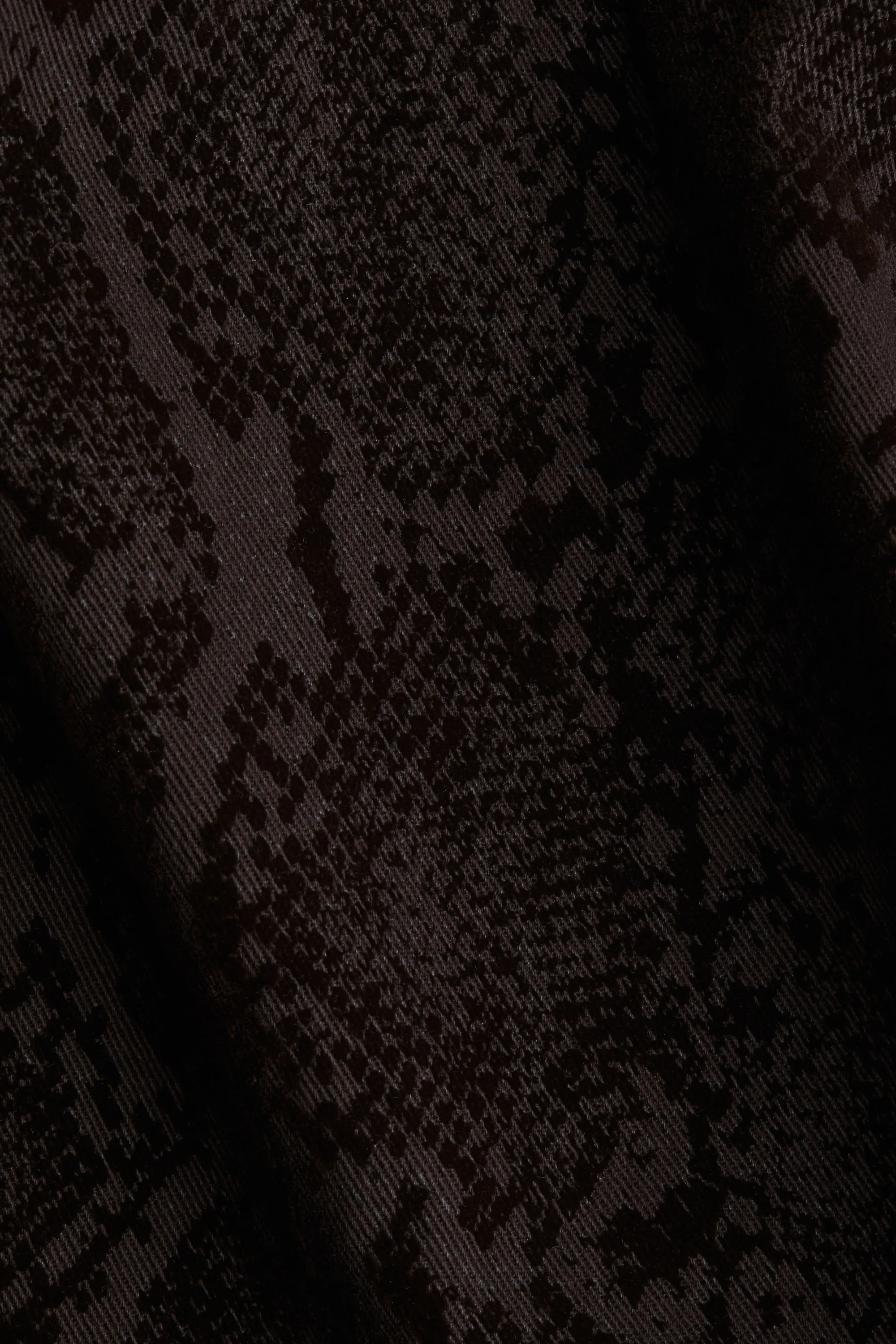 Minijupe en denim - Marron/motif peau de serpent