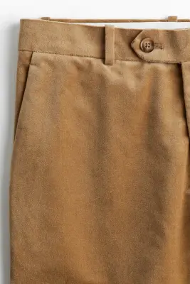 Pantalon Regular Fit en velours - Beige — photo 1