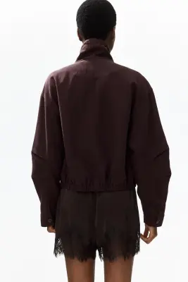 Veste en lin mélangé - Marron foncé — photo 3