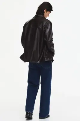Veste en tissu enduit - Marron foncé — photo 3