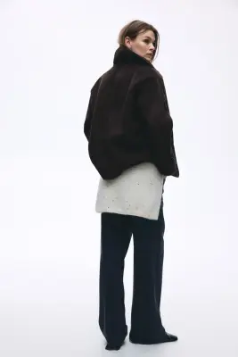 Veste double face - Marron foncé — photo 2