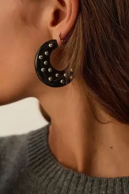 Boucles D'Oreilles Lalbert Noir/Argent — photo 2