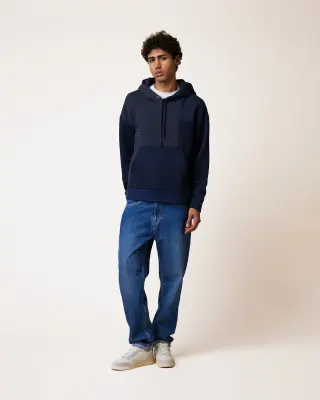 Faguo – Sweat à capuche Dirac Up Navy Blue — photo 4