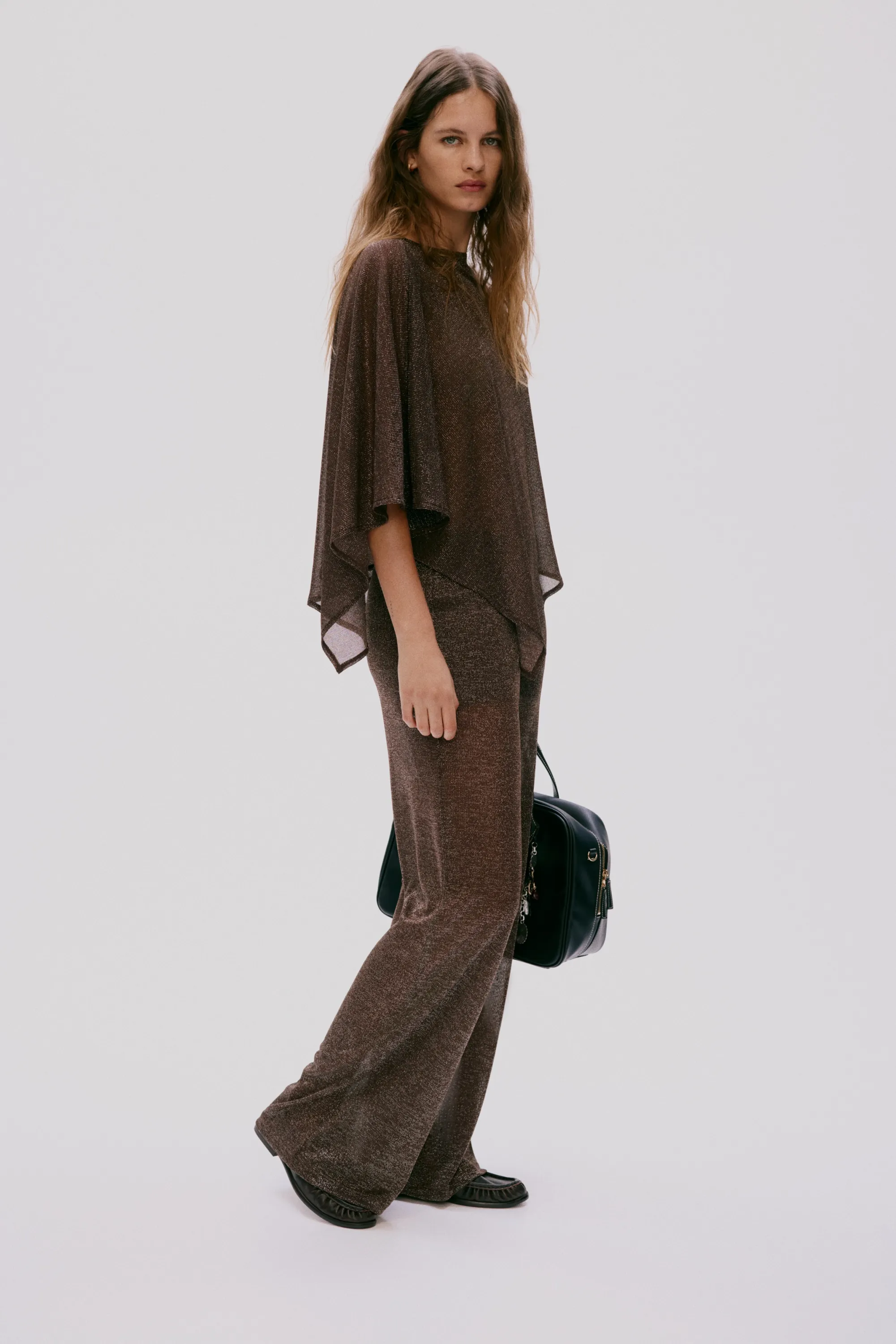 Pantalon scintillant - Marron foncé