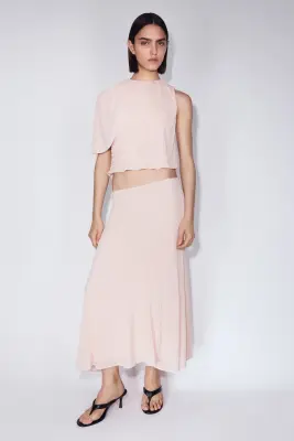 Jupe trapèze midi - Rose clair — photo 2