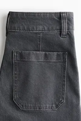 Wide High Jeans - Gris denim foncé — photo 3