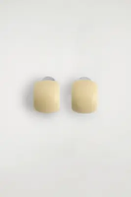 MINI DEMI-CRÉOLES - JAUNE BEURRE — photo 2