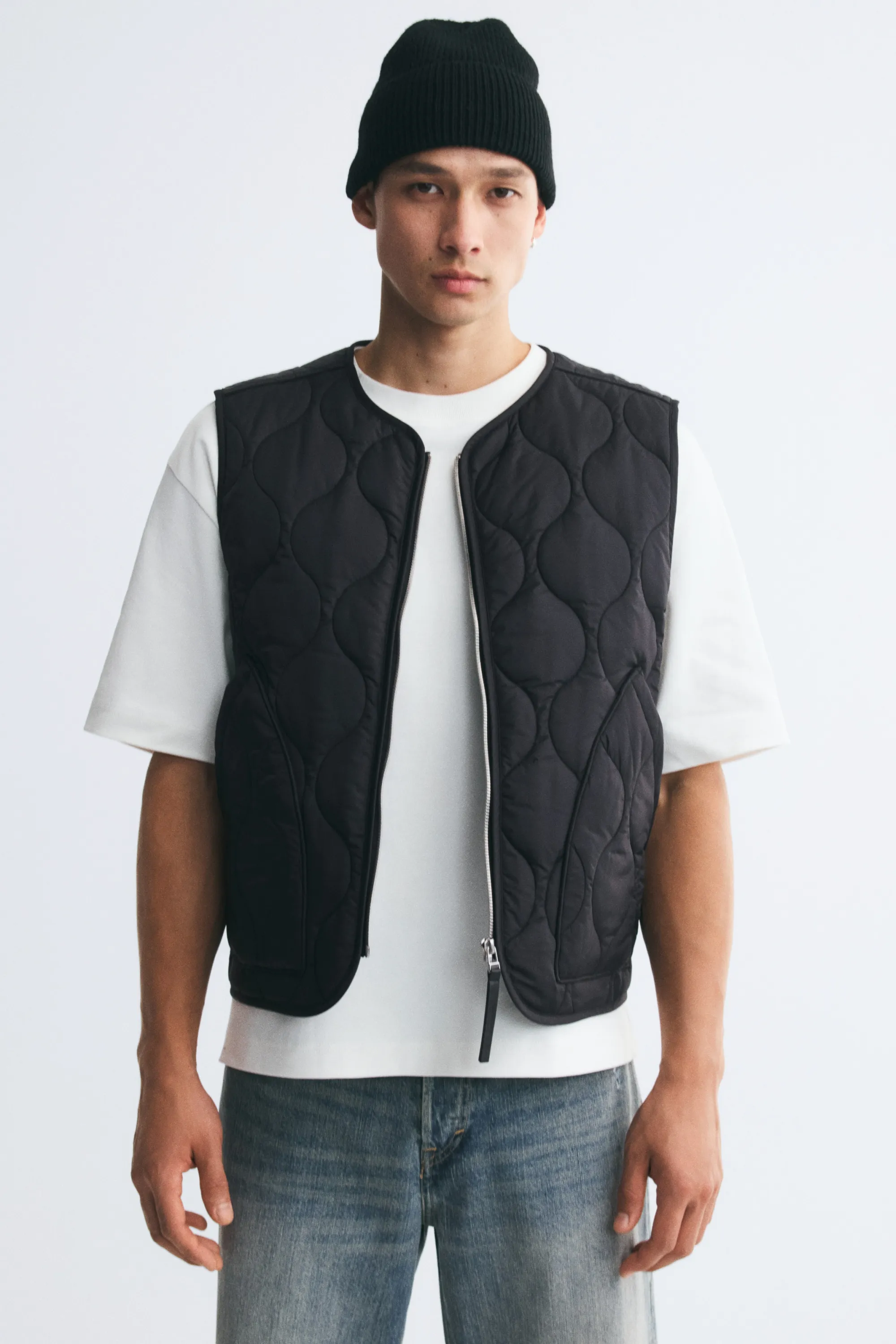 Veste sans manches matelassée - Noir