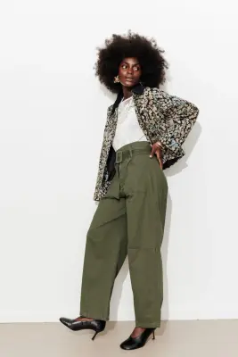 Pantalon barrel taille haute — photo 4