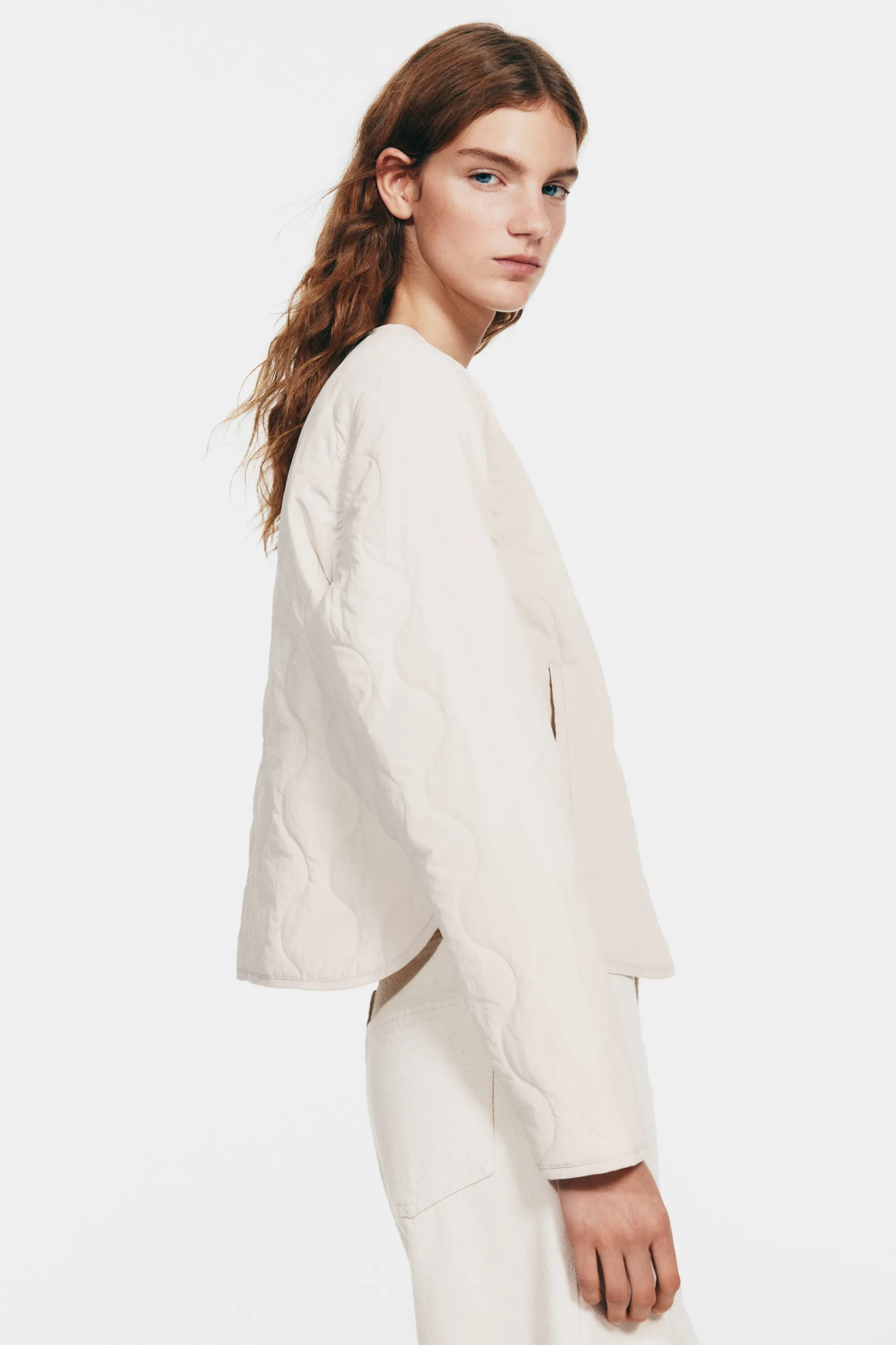 Veste matelassée en nylon - Rose poudré
