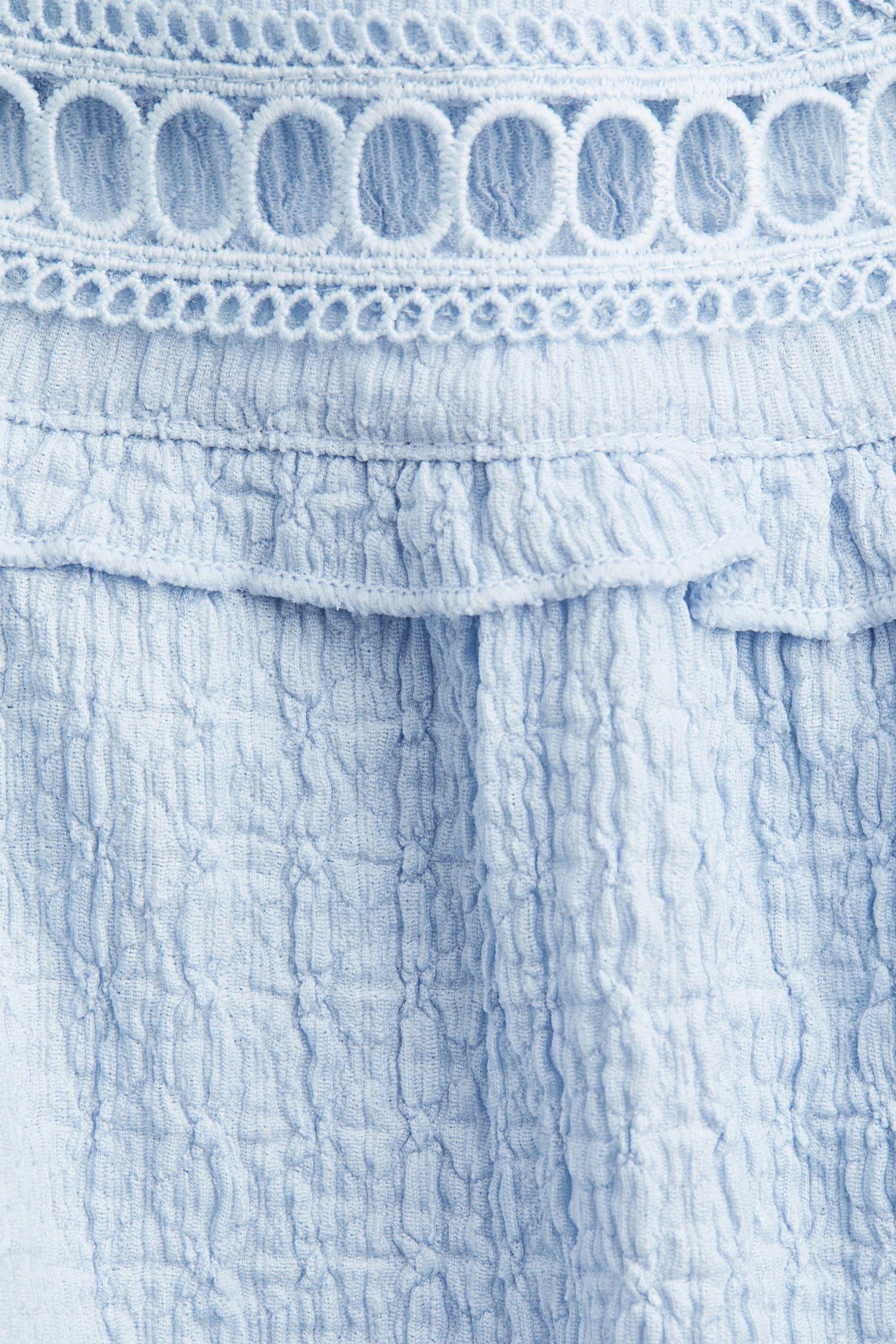 Top en jersey texturé - Bleu clair