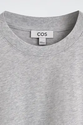 T-SHIRT DÉCONTRACTÉ EN COTON LÉGER - GRIS CHINÉ — photo 2