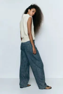 Pull sans manches avec col cheminée - Blanc — photo 2
