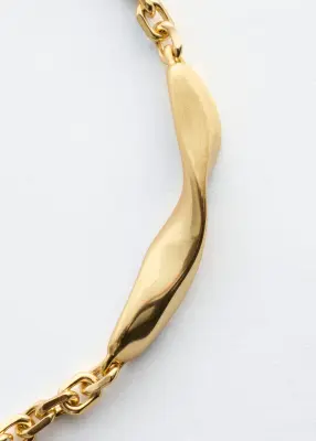 Collier chaîne avec détail torsadé - Doré — photo 1